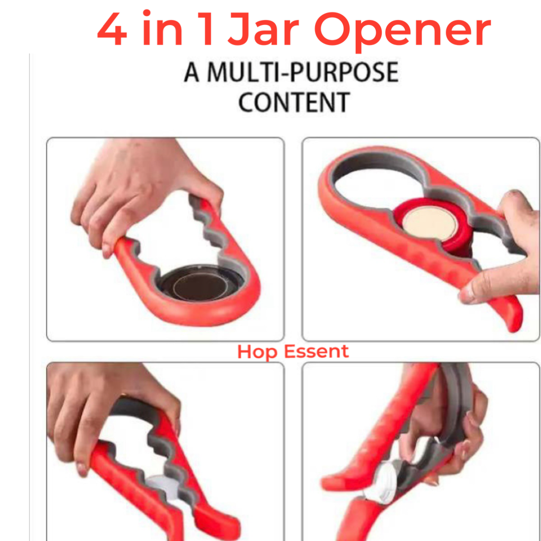 5 in 1 bottle opener- 3 pc. set. red color