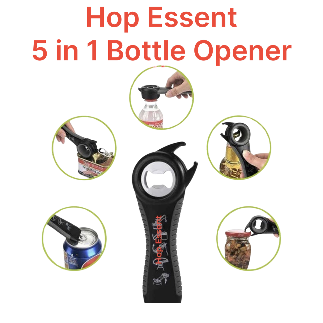 5 in 1 Multi Function Bottle Opener + garlic peeler 5 pc. Set.