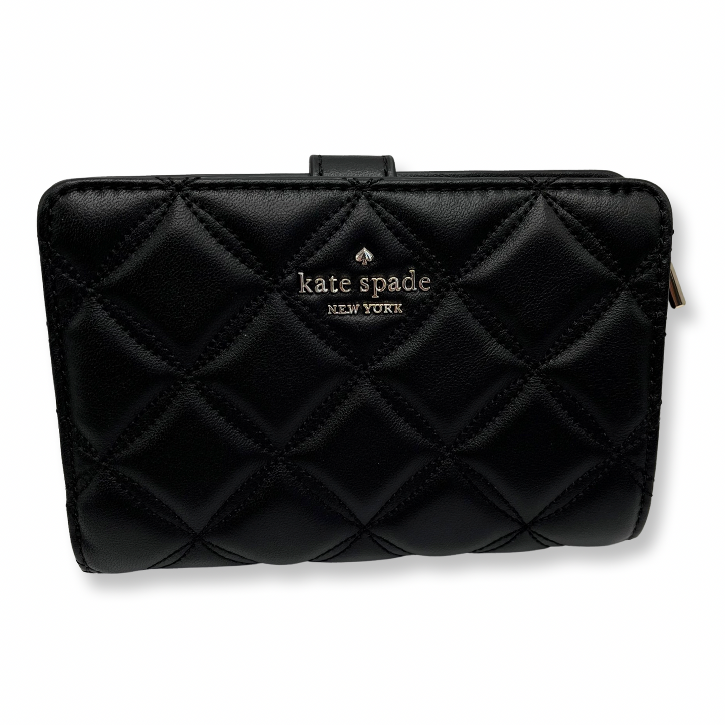 Kate Spade New York Black Smooth  Quilted Medium Black wallet